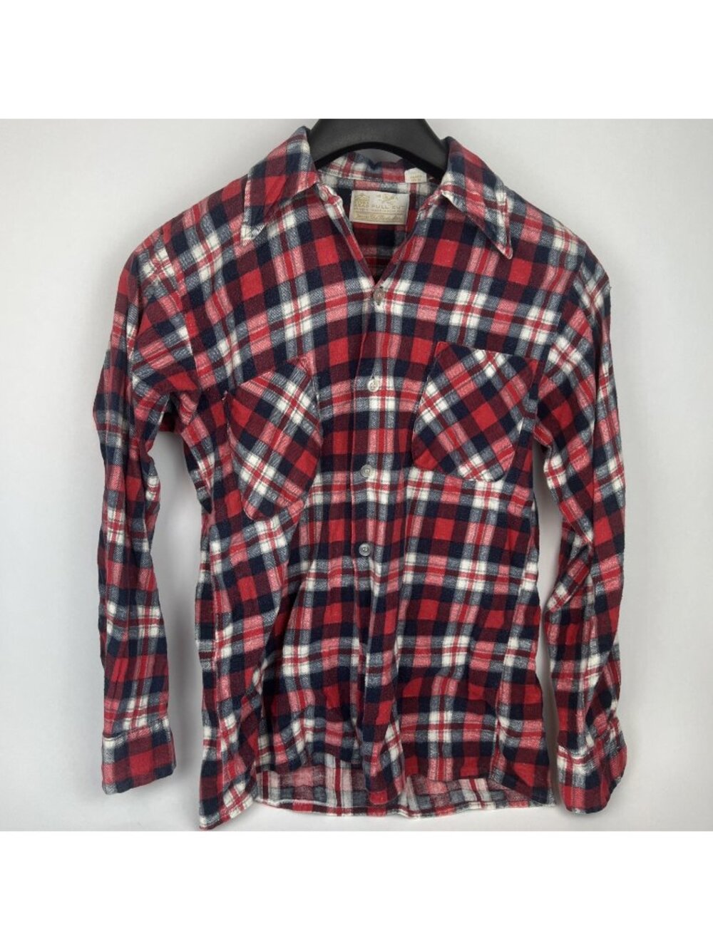 Vintage Sears Mens Store Kings Road Full Cut Flannel shirt size S